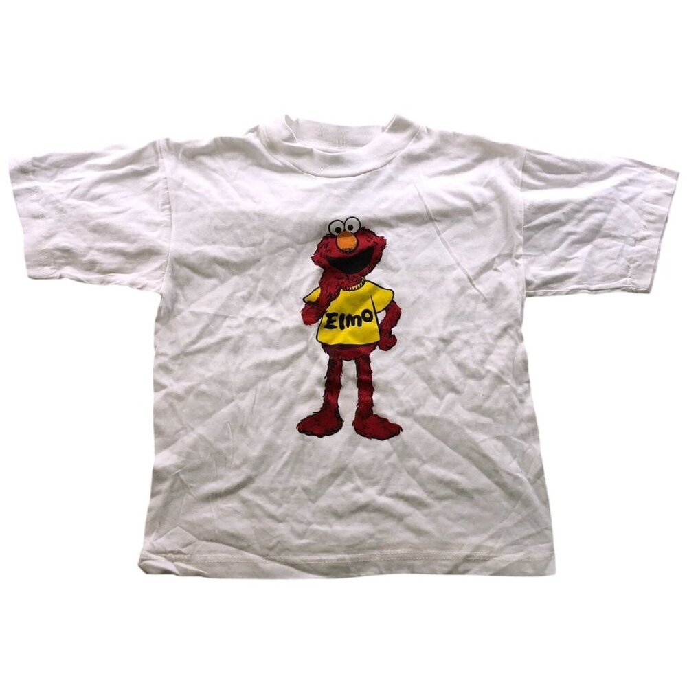 Vintage Sun Wear T-Shirt Large Elmo Graphic Tee 100% Cotton Short Sleeve Casual